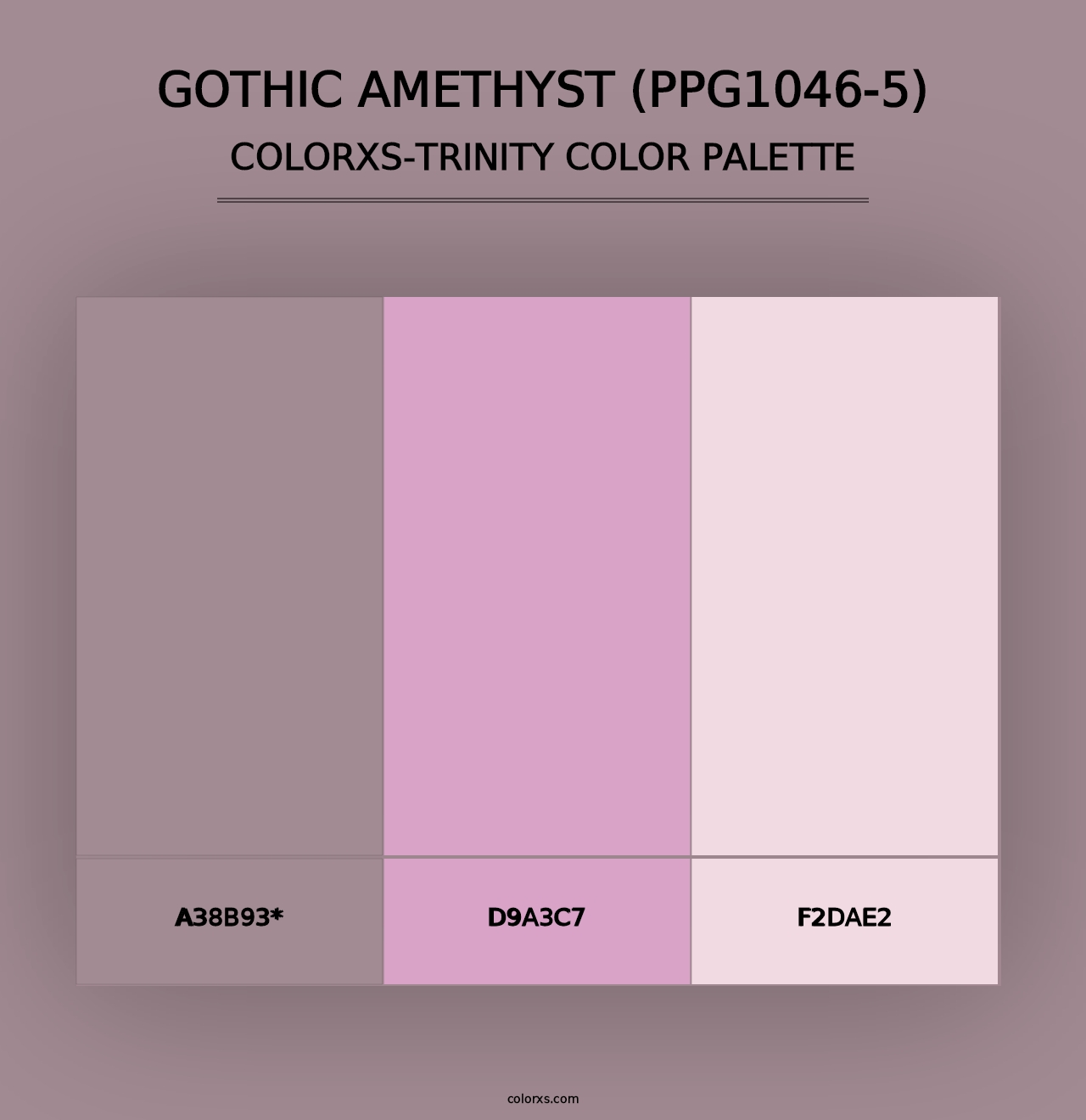 Gothic Amethyst (PPG1046-5) - Colorxs Trinity Palette