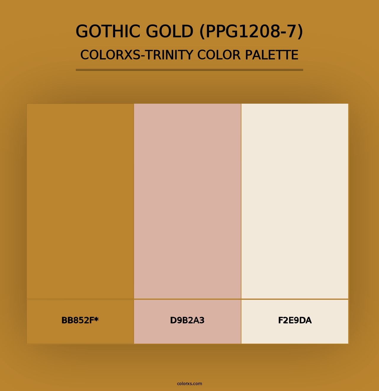 Gothic Gold (PPG1208-7) - Colorxs Trinity Palette