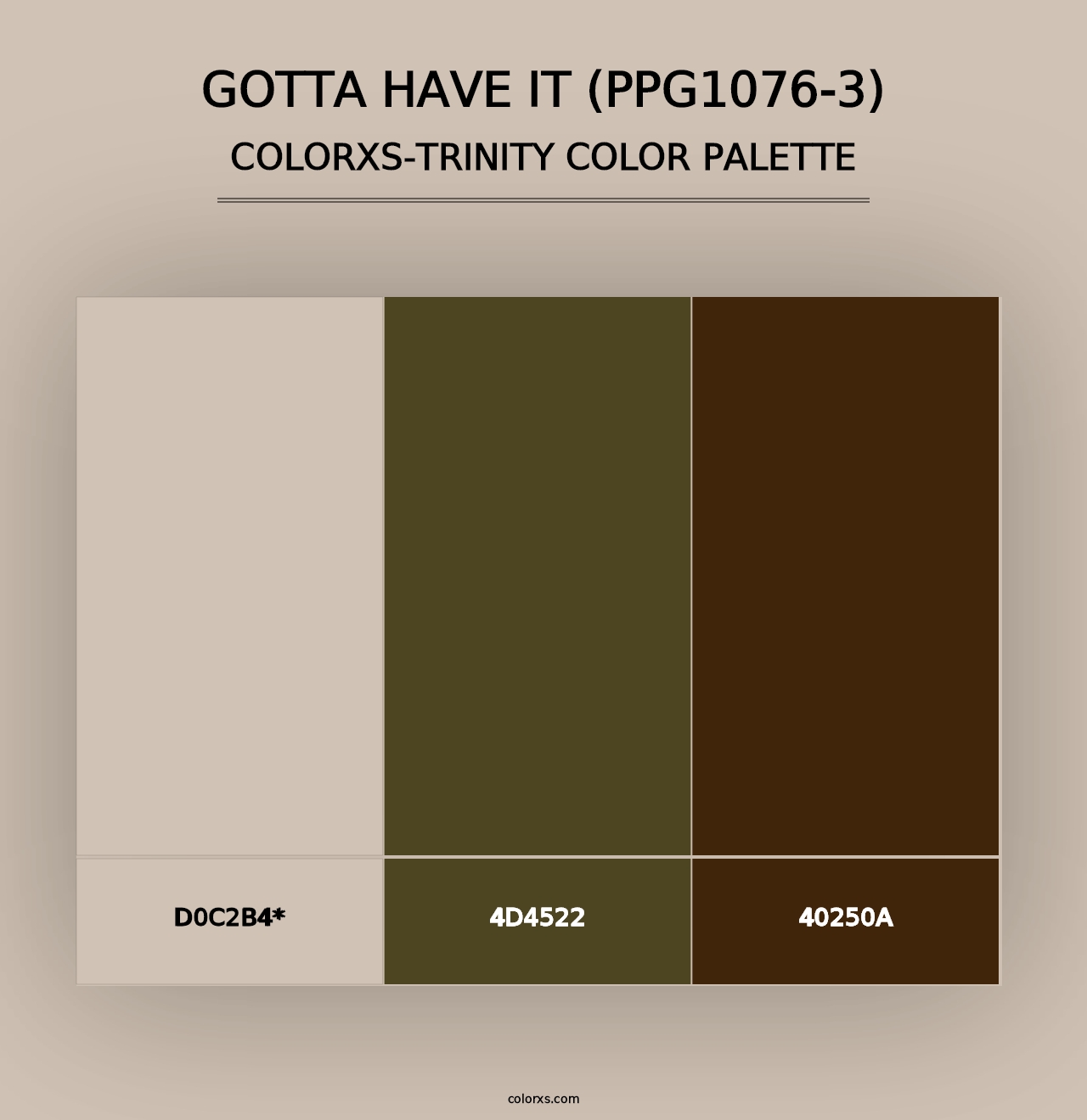 Gotta Have It (PPG1076-3) - Colorxs Trinity Palette