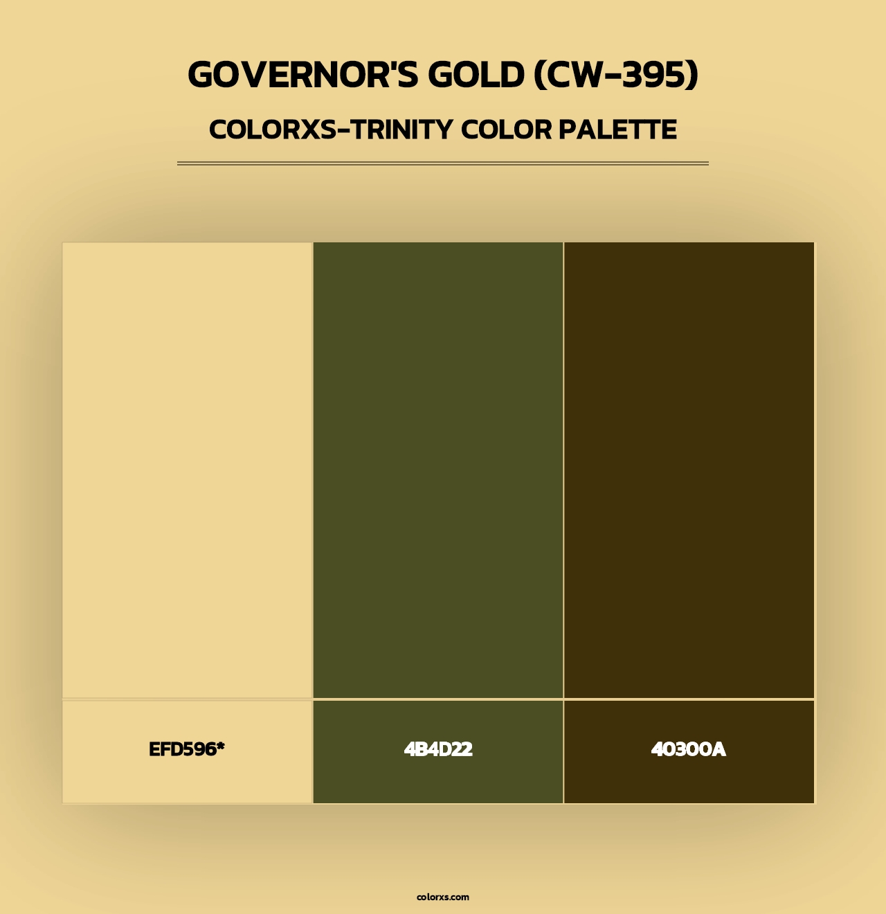 Governor's Gold (CW-395) - Colorxs Trinity Palette