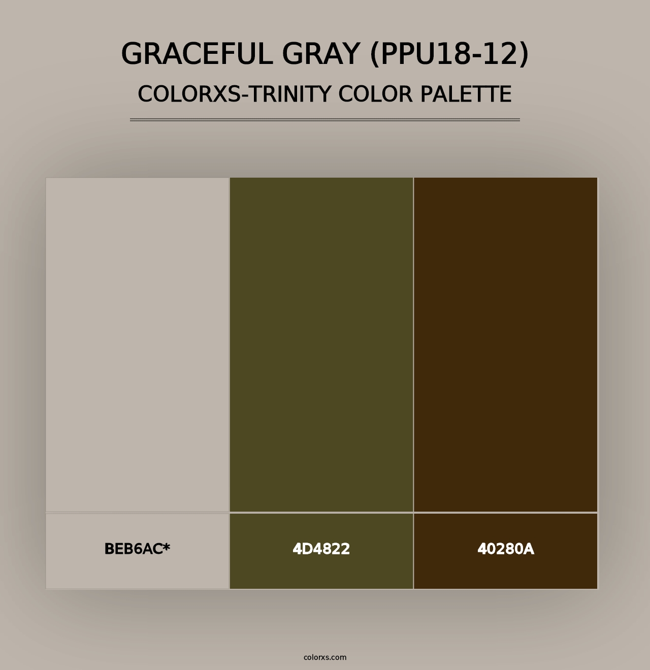 Graceful Gray (PPU18-12) - Colorxs Trinity Palette