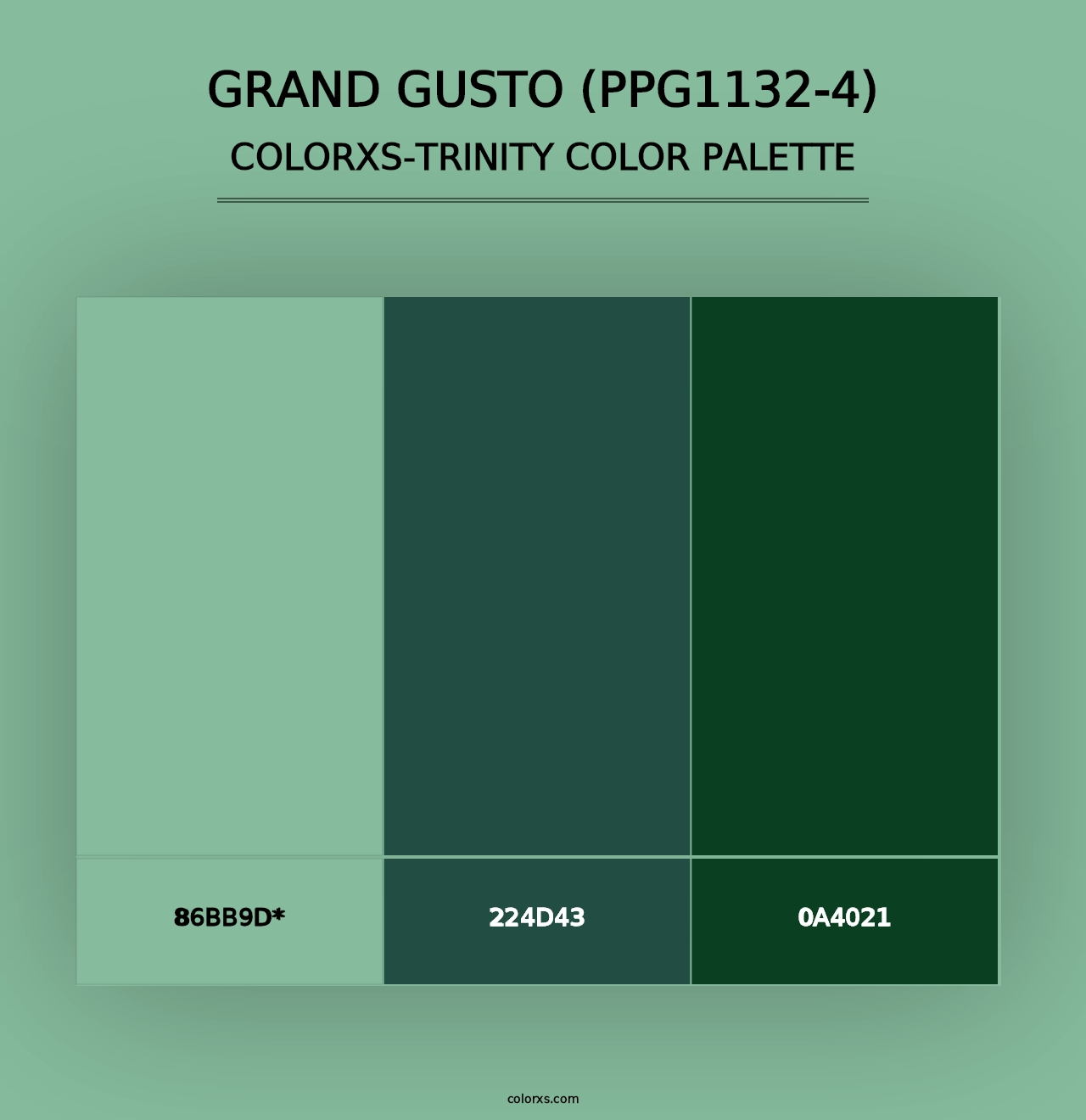 Grand Gusto (PPG1132-4) - Colorxs Trinity Palette