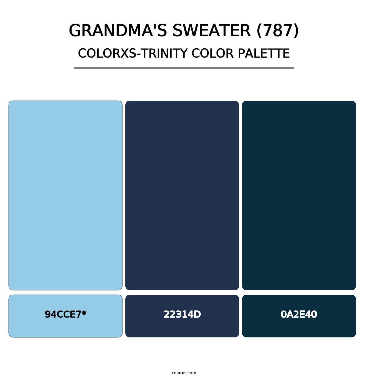 Grandma's Sweater (787) - Colorxs Trinity Palette