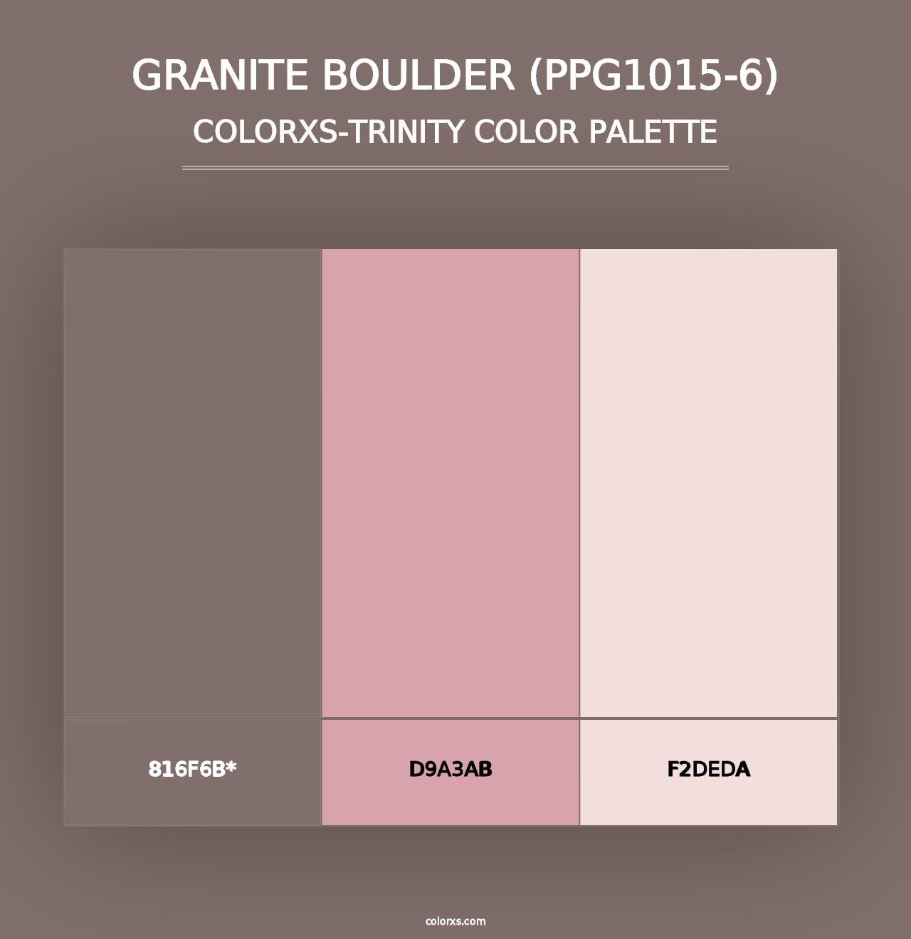 Granite Boulder (PPG1015-6) - Colorxs Trinity Palette