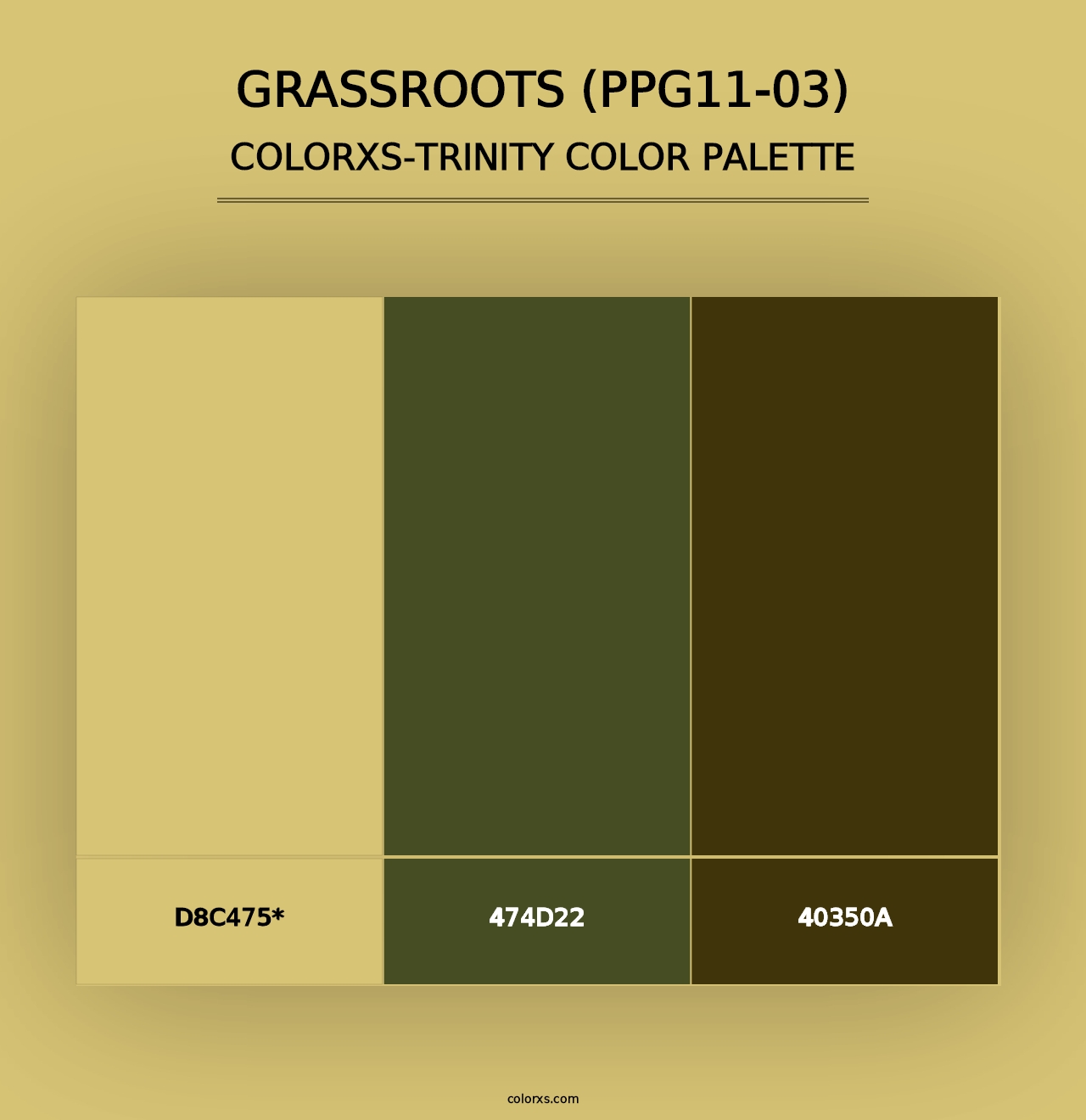 Grassroots (PPG11-03) - Colorxs Trinity Palette