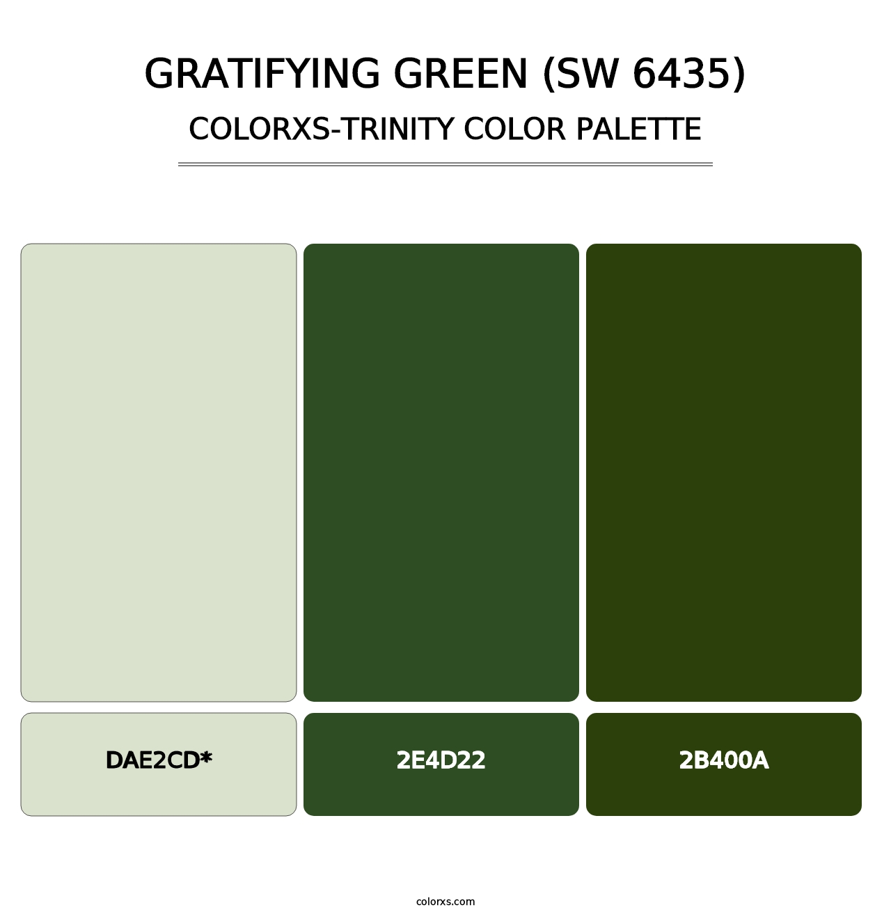 Gratifying Green (SW 6435) - Colorxs Trinity Palette