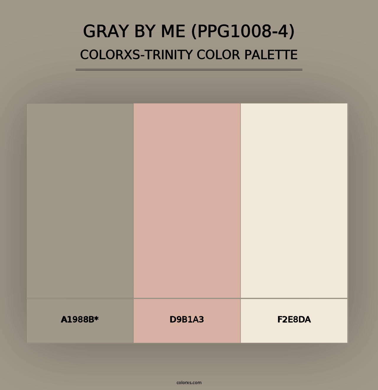 Gray By Me (PPG1008-4) - Colorxs Trinity Palette