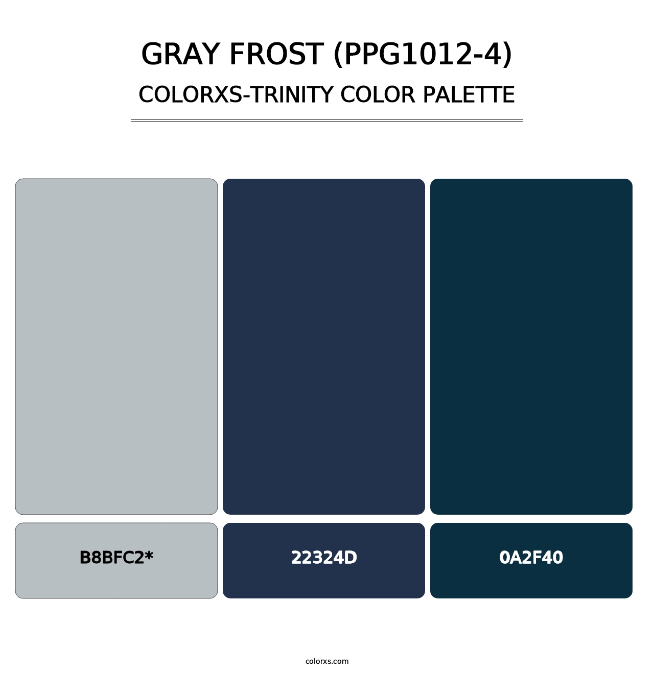 Gray Frost (PPG1012-4) - Colorxs Trinity Palette