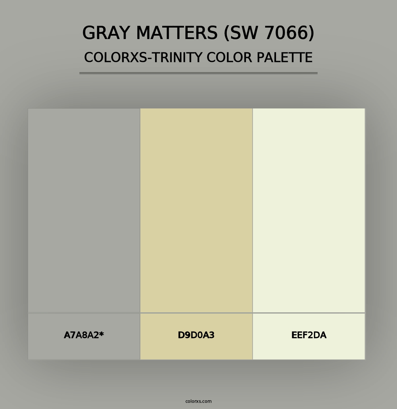 Gray Matters (SW 7066) - Colorxs Trinity Palette