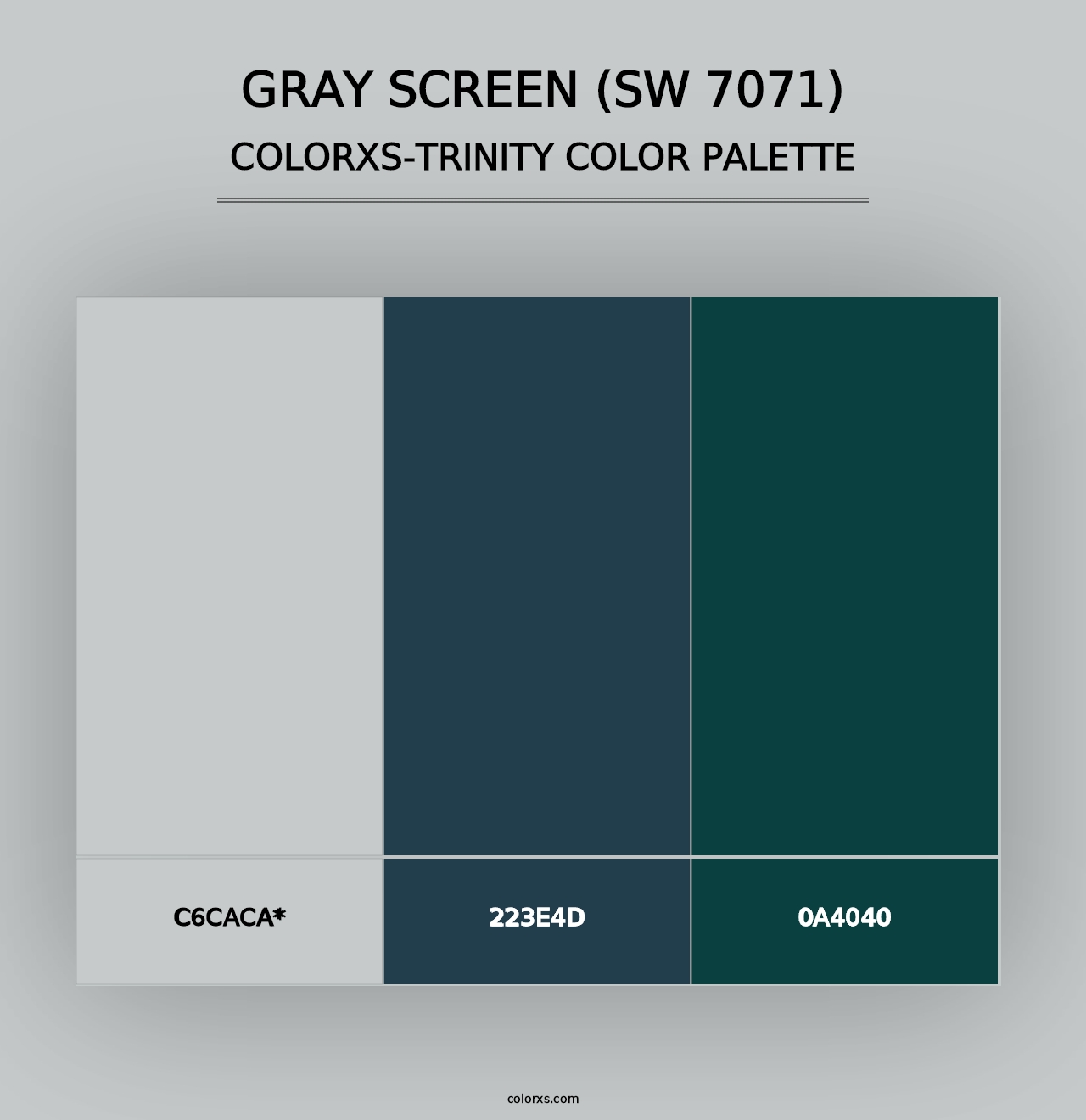 Gray Screen (SW 7071) - Colorxs Trinity Palette