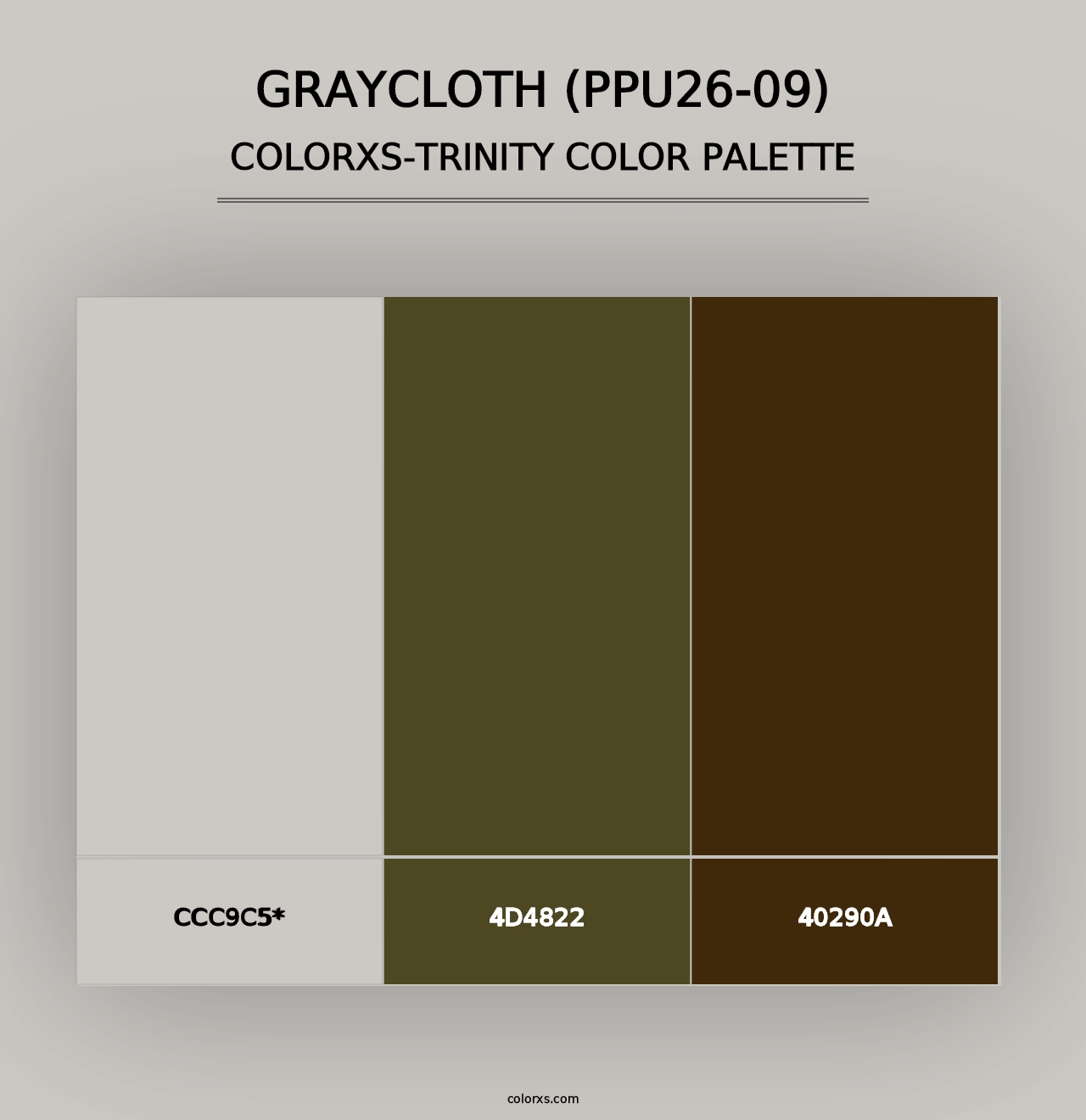 Graycloth (PPU26-09) - Colorxs Trinity Palette