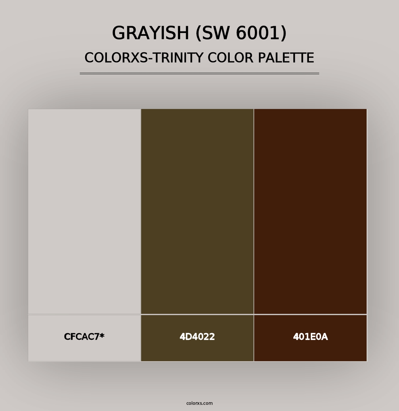 Grayish (SW 6001) - Colorxs Trinity Palette