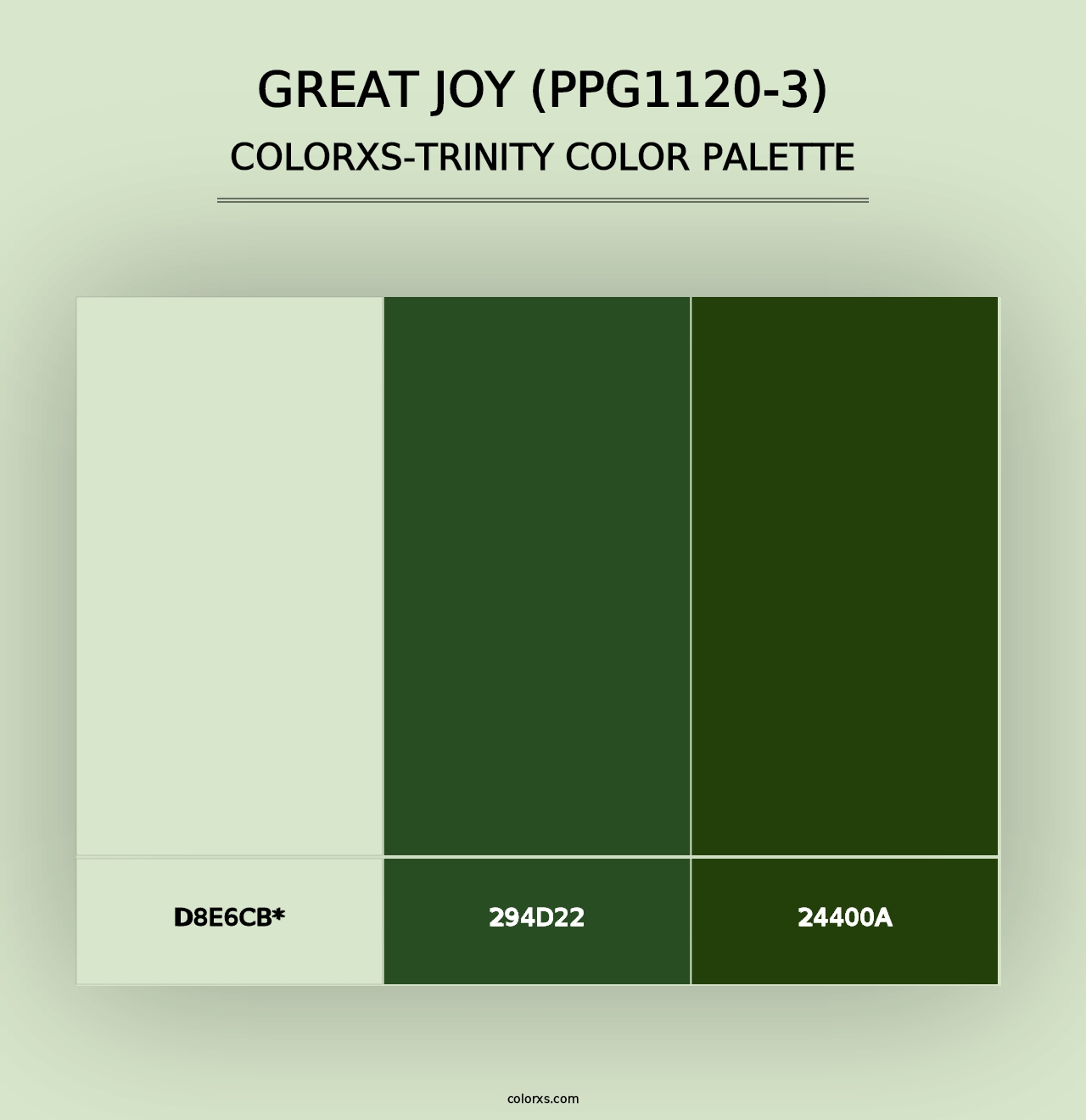 Great Joy (PPG1120-3) - Colorxs Trinity Palette