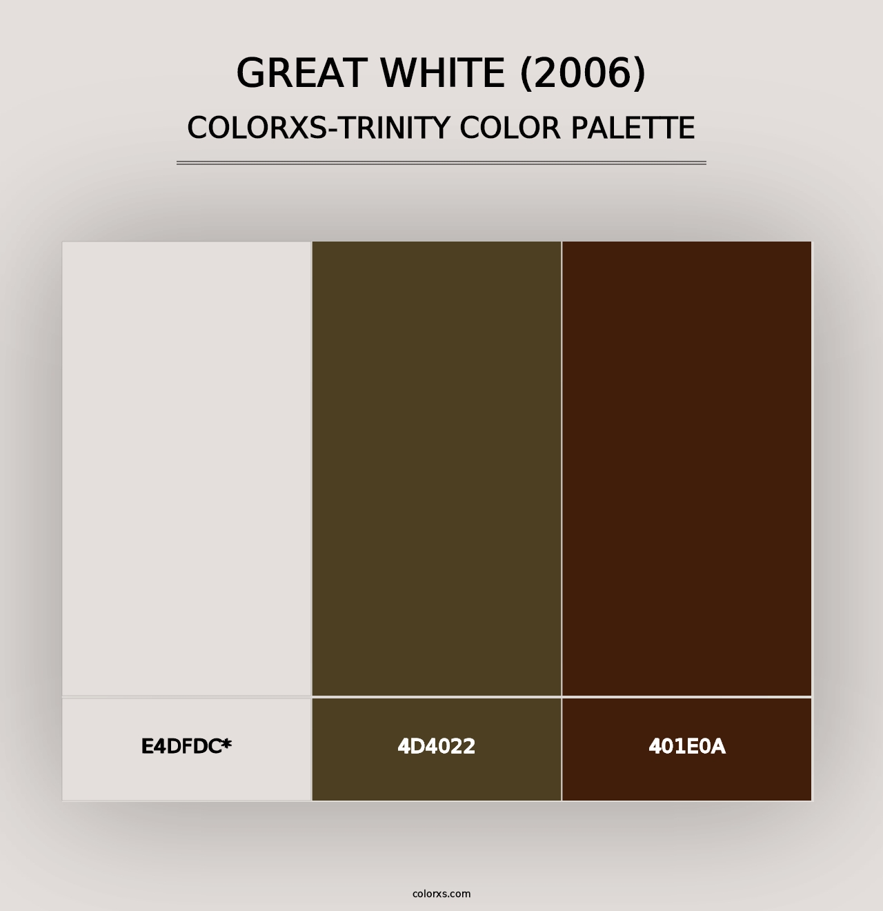 Great White (2006) - Colorxs Trinity Palette