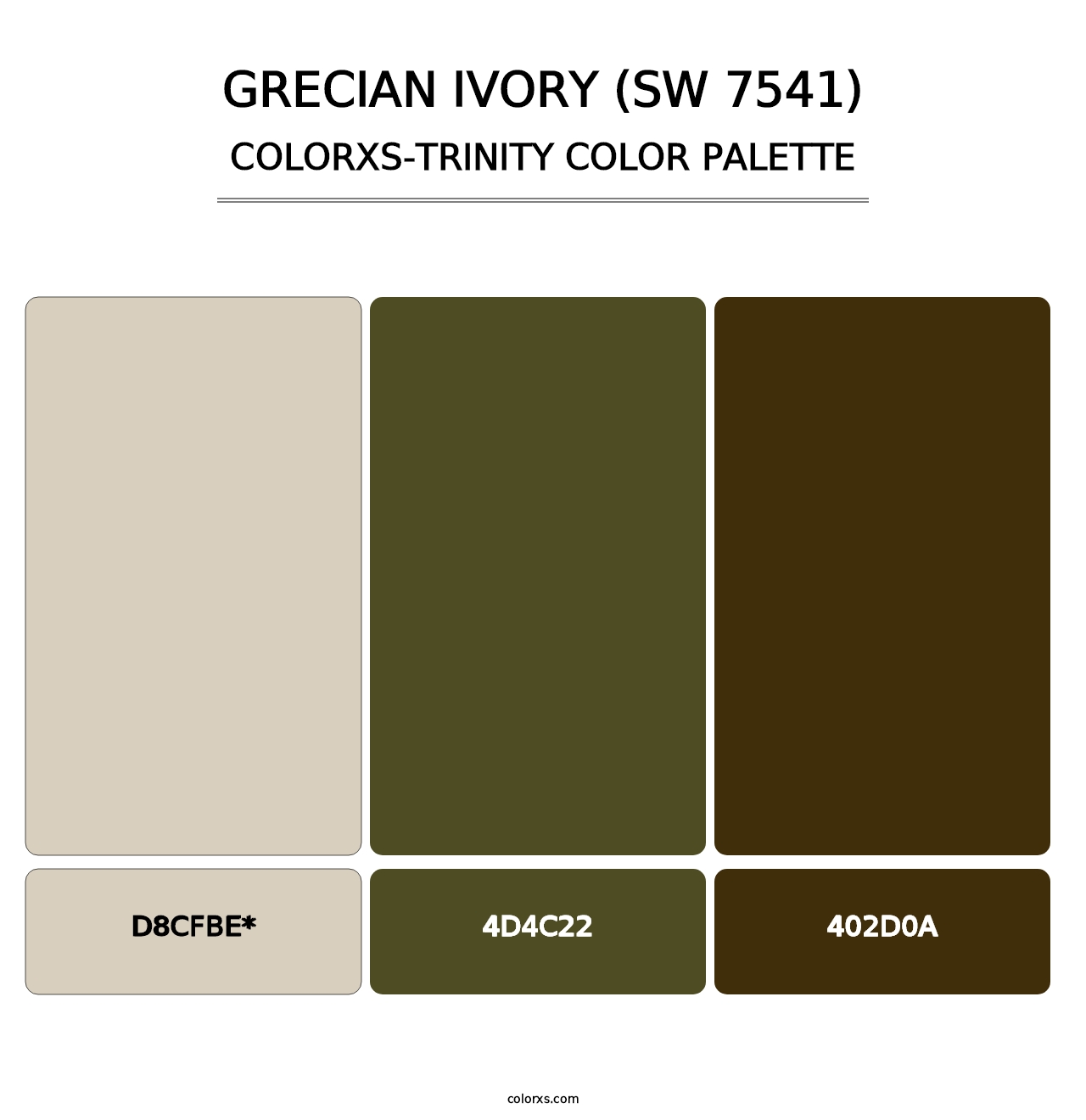 Grecian Ivory (SW 7541) - Colorxs Trinity Palette