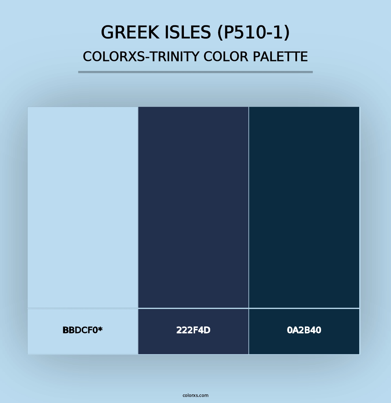 Greek Isles (P510-1) - Colorxs Trinity Palette