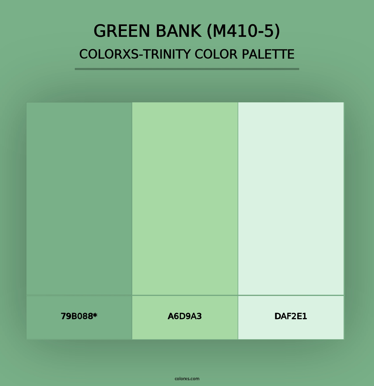 Green Bank (M410-5) - Colorxs Trinity Palette