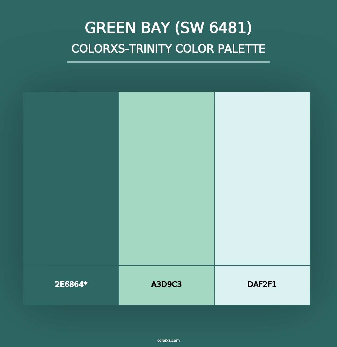 Green Bay (SW 6481) - Colorxs Trinity Palette