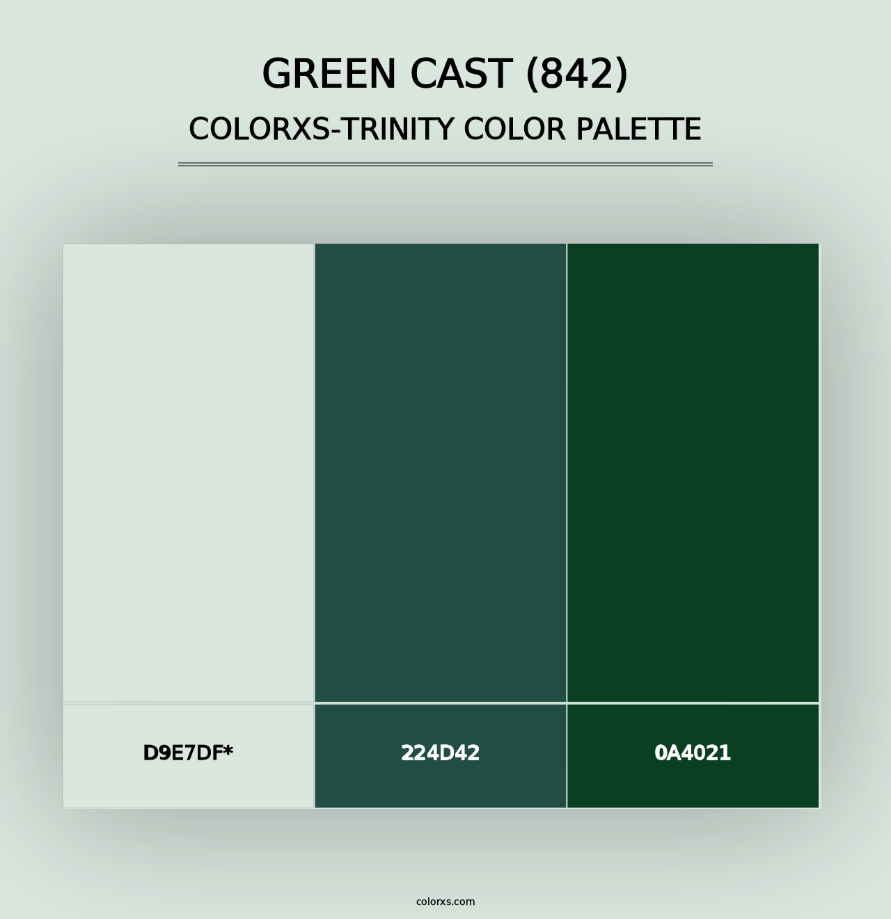 Green Cast (842) - Colorxs Trinity Palette