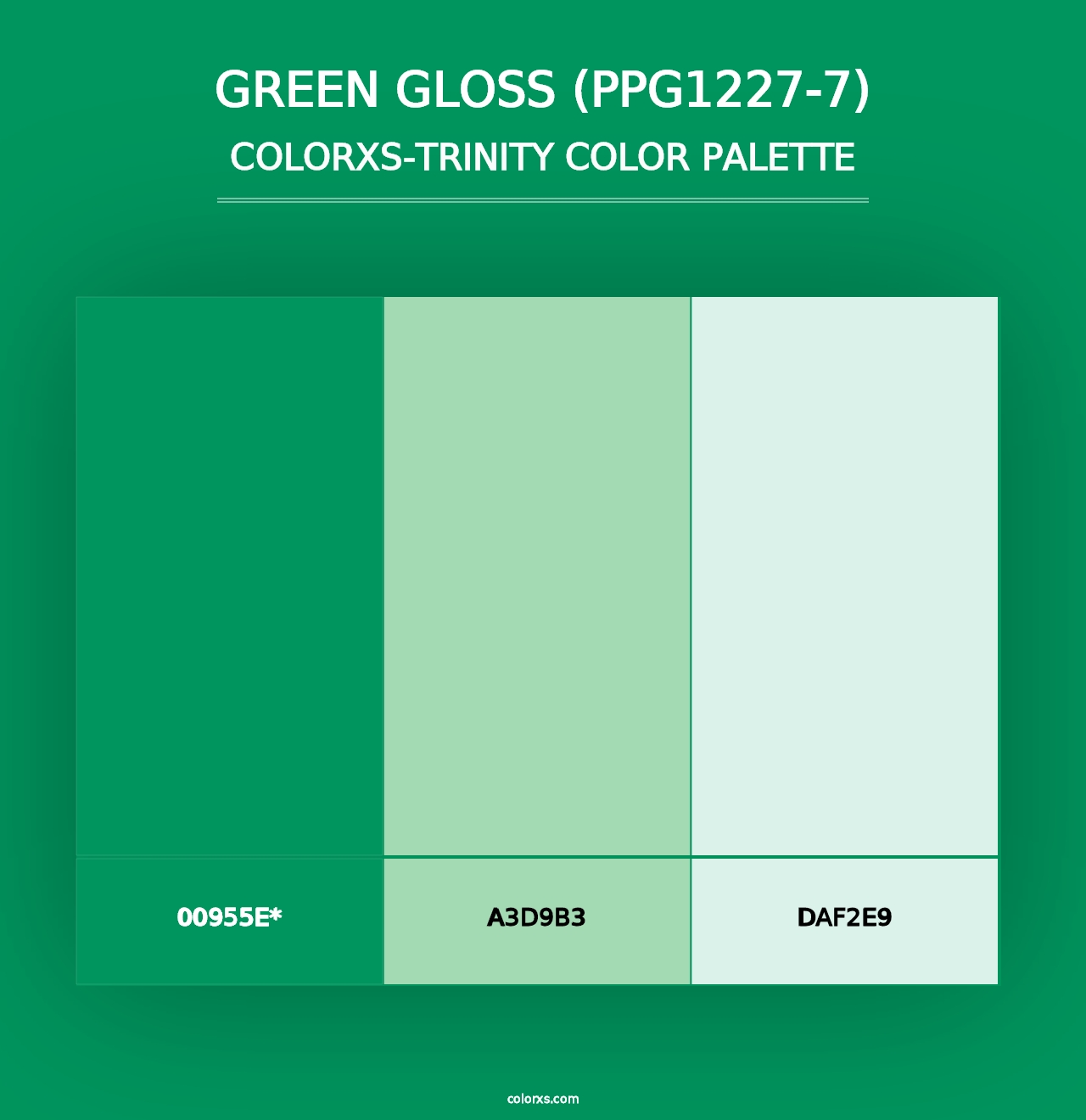 Green Gloss (PPG1227-7) - Colorxs Trinity Palette