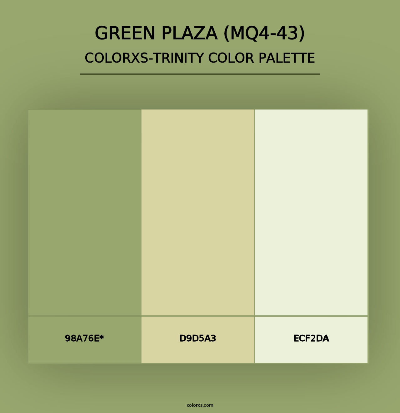 Green Plaza (MQ4-43) - Colorxs Trinity Palette