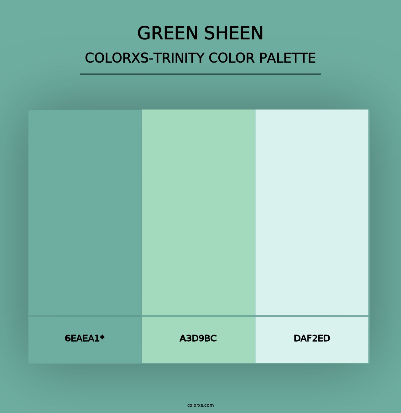 Green Sheen - Colorxs Trinity Palette