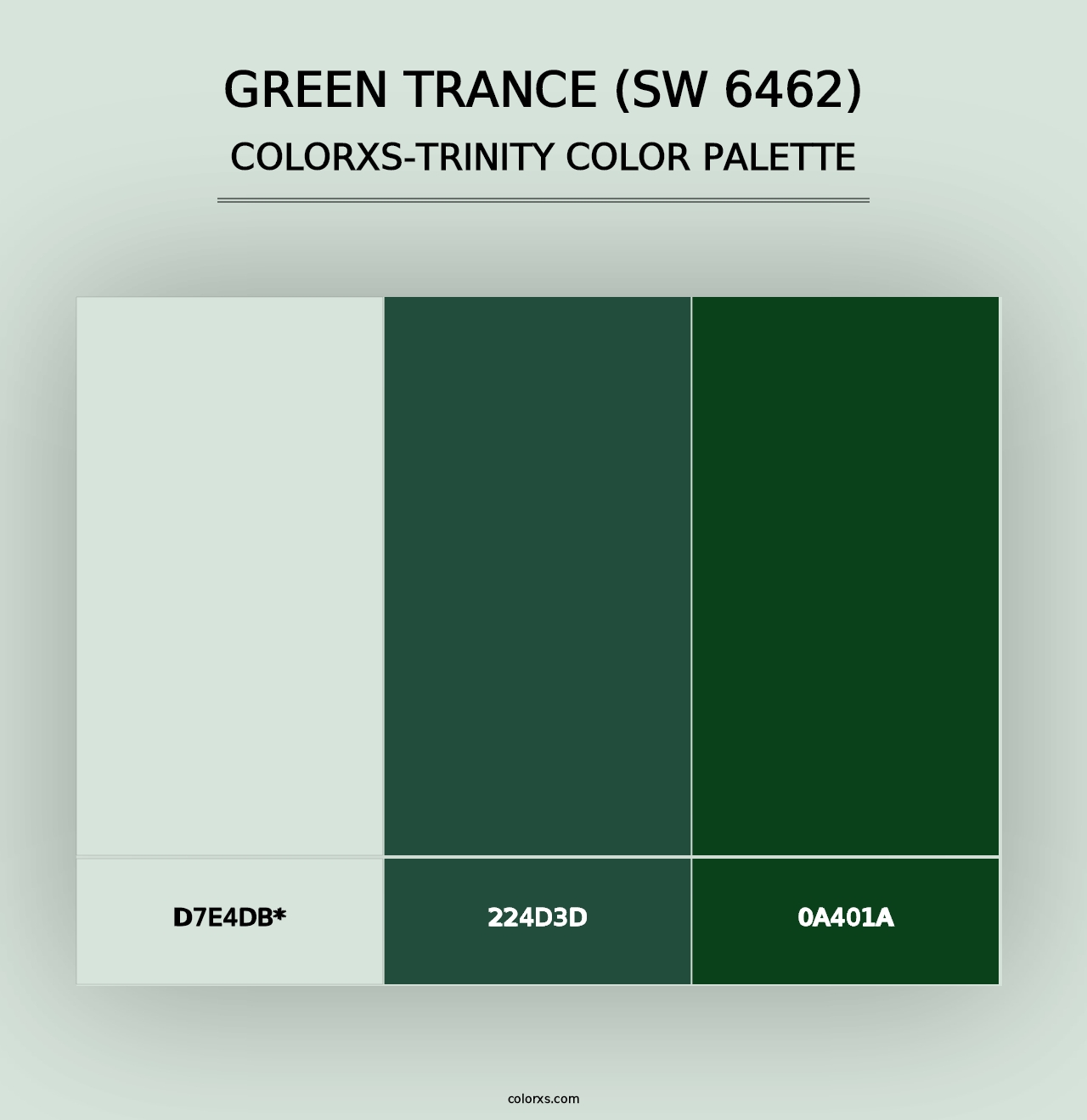 Green Trance (SW 6462) - Colorxs Trinity Palette