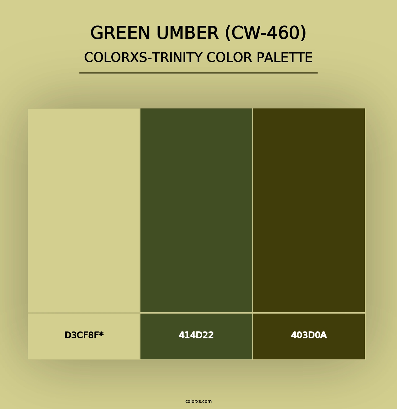 Green Umber (CW-460) - Colorxs Trinity Palette