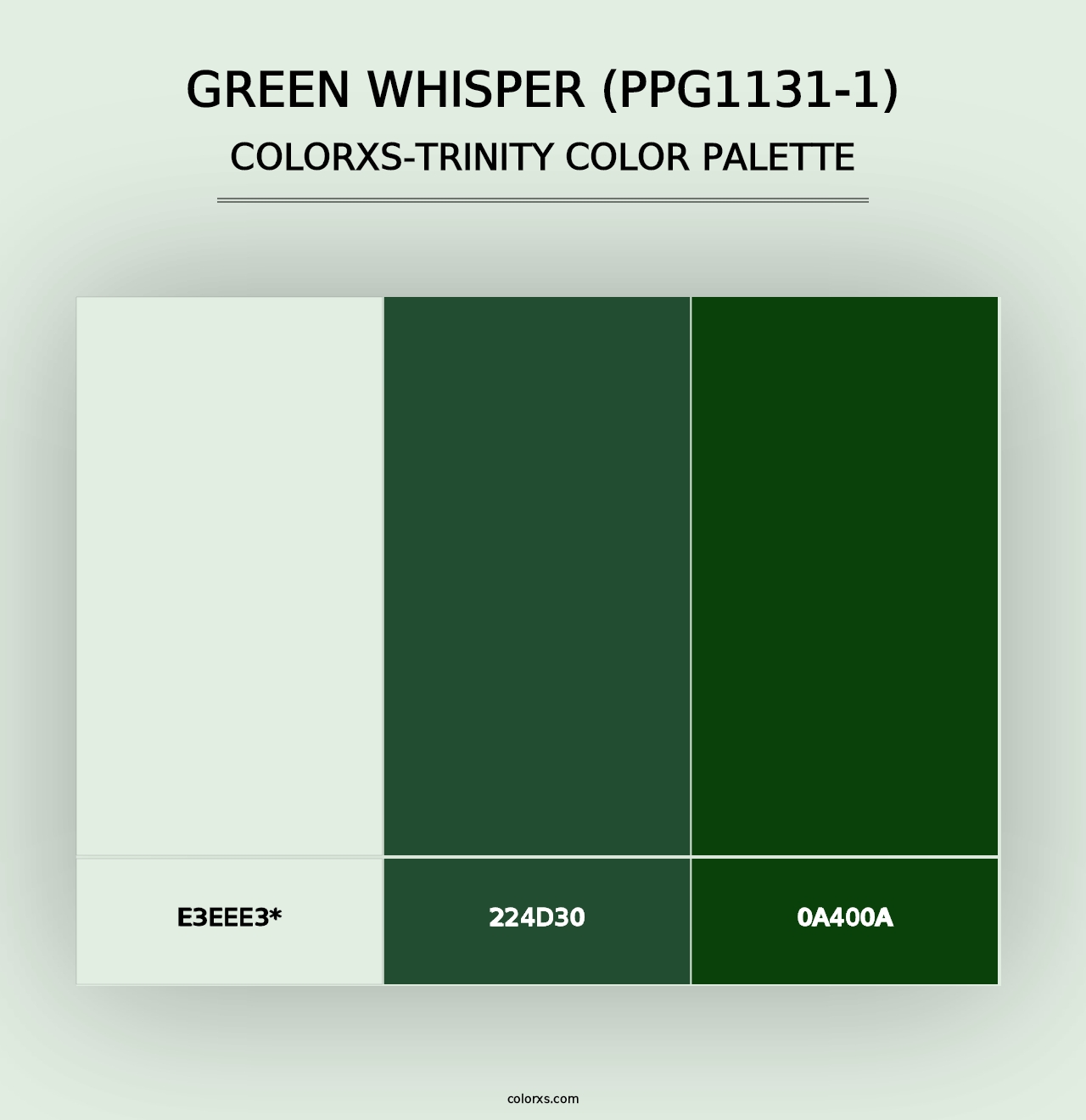 Green Whisper (PPG1131-1) - Colorxs Trinity Palette