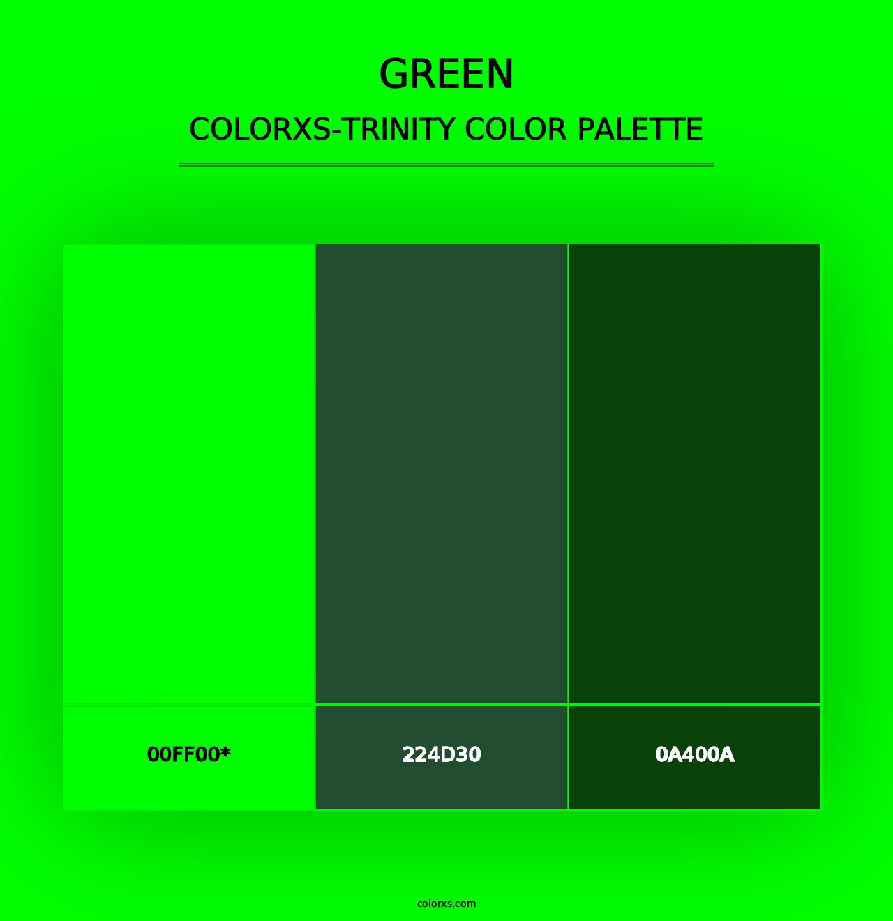 Green - Colorxs Trinity Palette