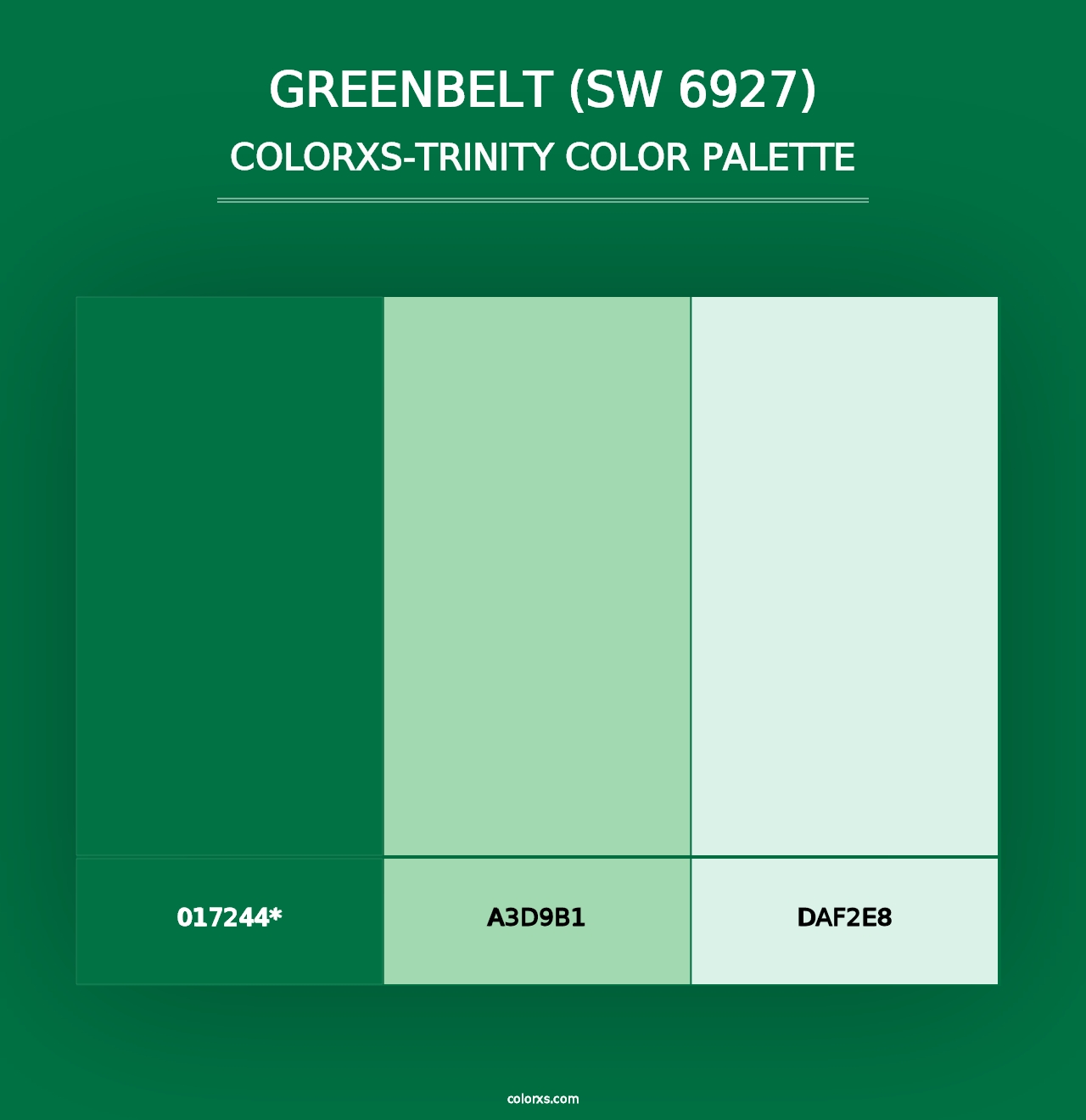 Greenbelt (SW 6927) - Colorxs Trinity Palette