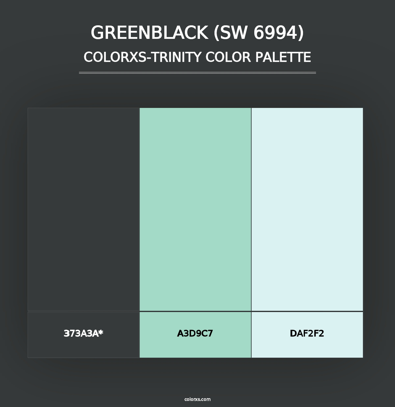 Greenblack (SW 6994) - Colorxs Trinity Palette