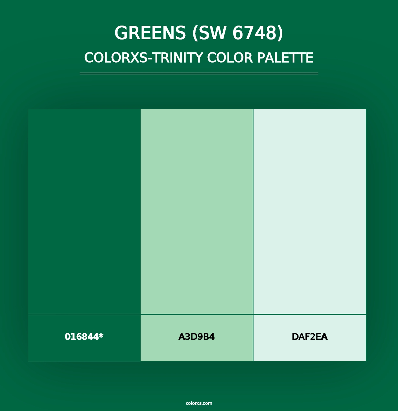 Greens (SW 6748) - Colorxs Trinity Palette