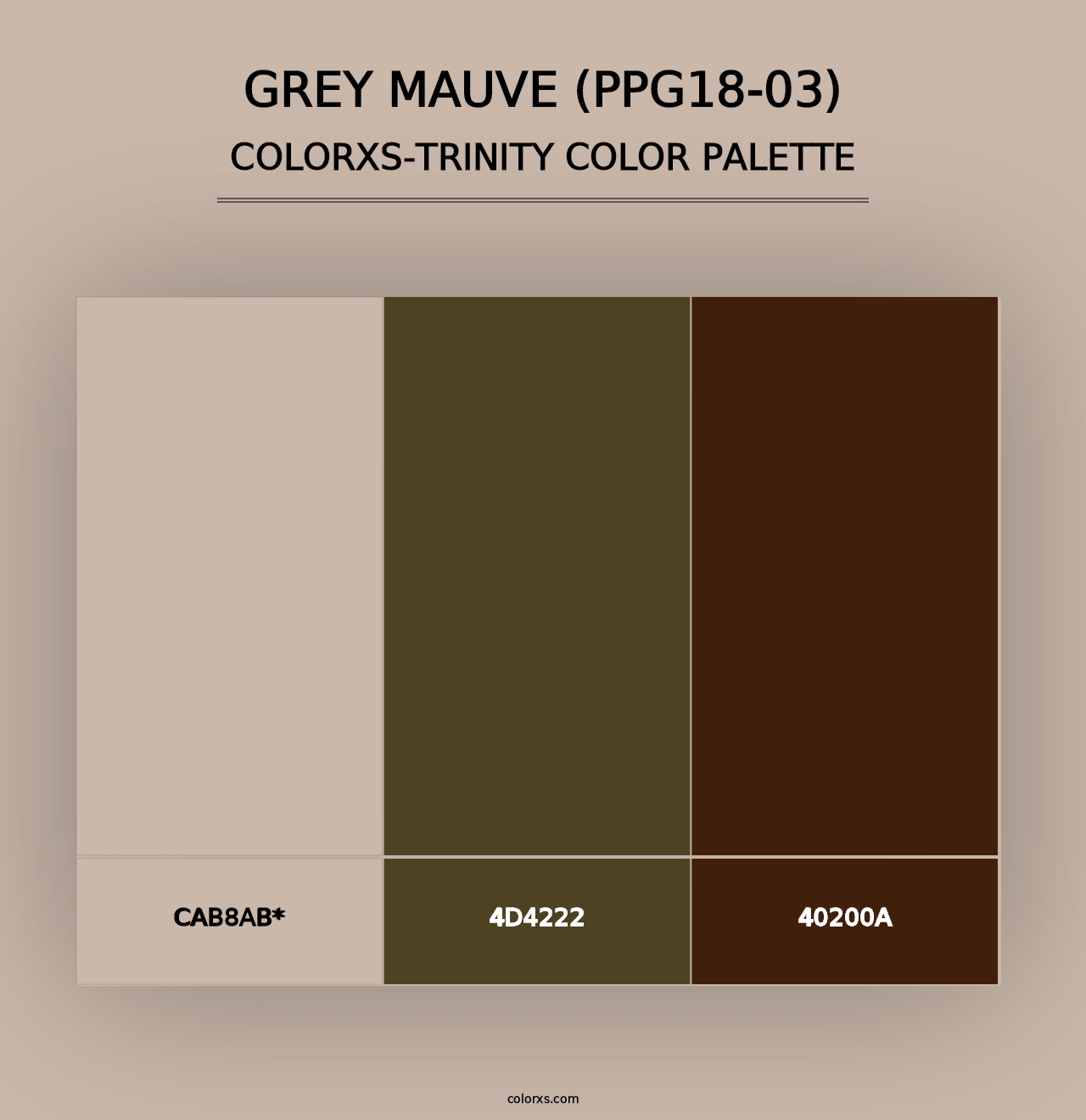 Grey Mauve (PPG18-03) - Colorxs Trinity Palette