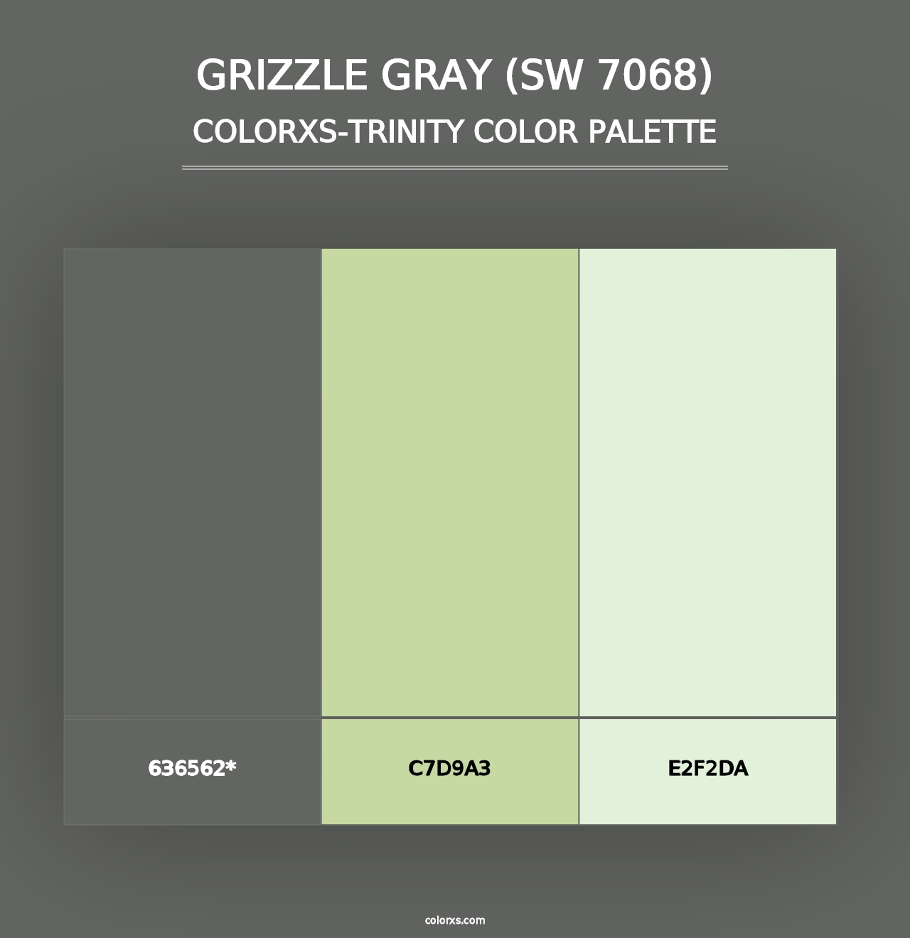 Grizzle Gray (SW 7068) - Colorxs Trinity Palette