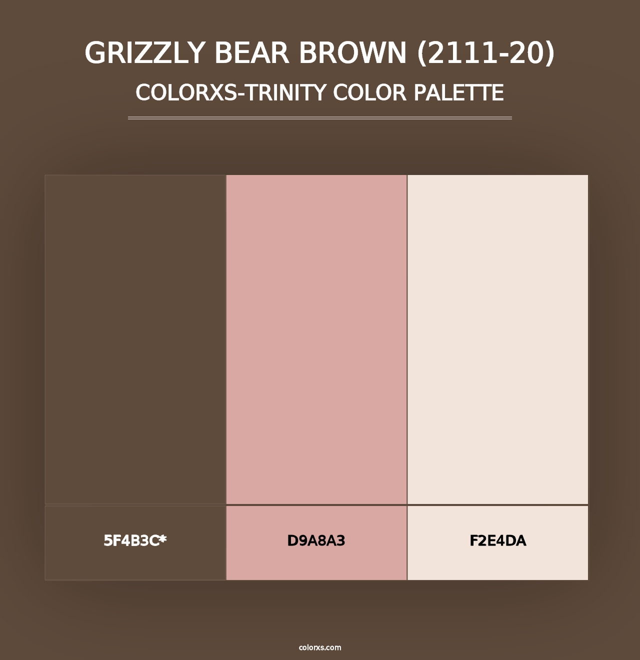 Grizzly Bear Brown (2111-20) - Colorxs Trinity Palette