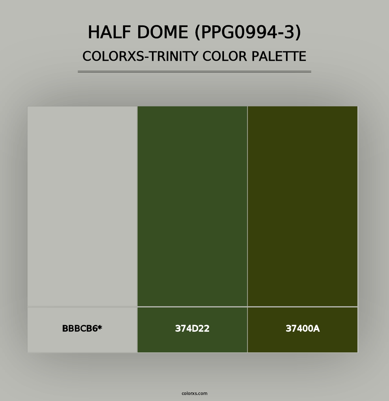 Half Dome (PPG0994-3) - Colorxs Trinity Palette