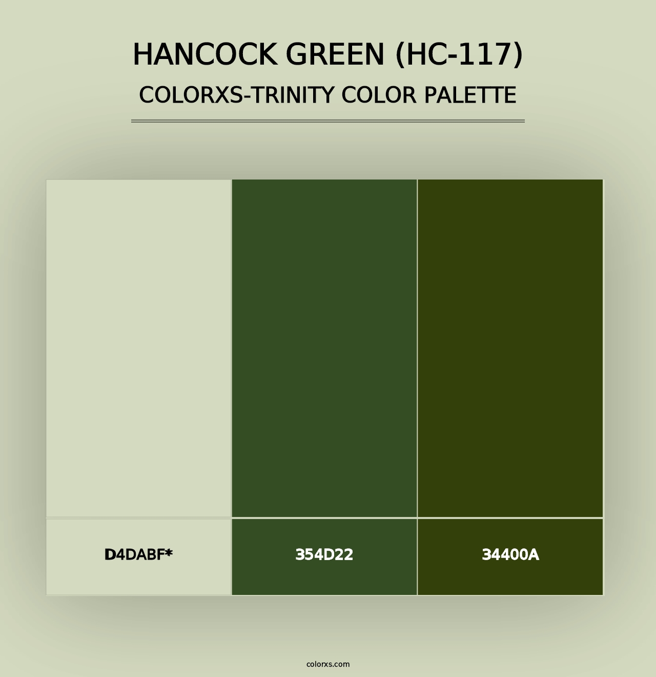 Hancock Green (HC-117) - Colorxs Trinity Palette