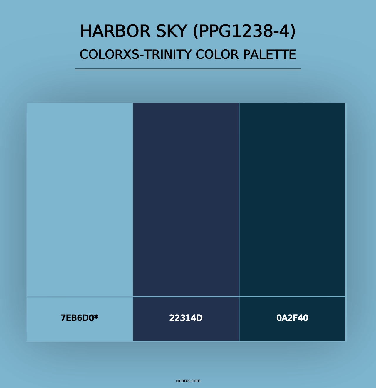 Harbor Sky (PPG1238-4) - Colorxs Trinity Palette