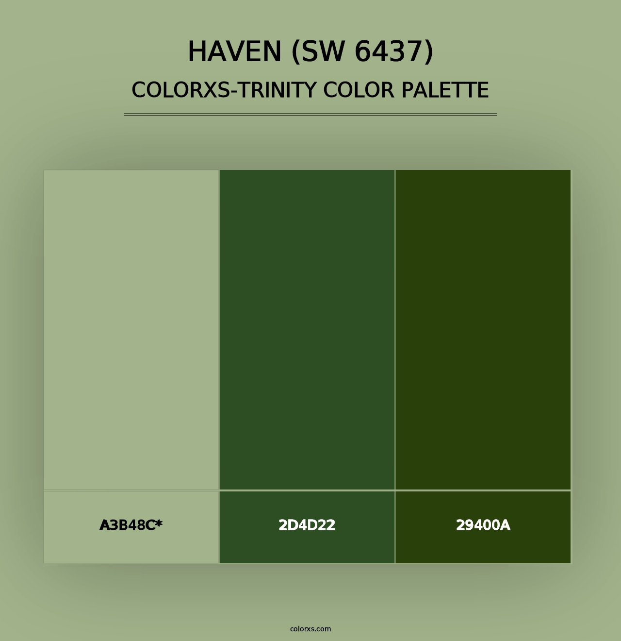 Haven (SW 6437) - Colorxs Trinity Palette