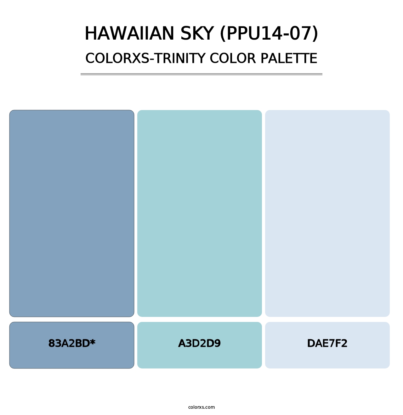 Hawaiian Sky (PPU14-07) - Colorxs Trinity Palette