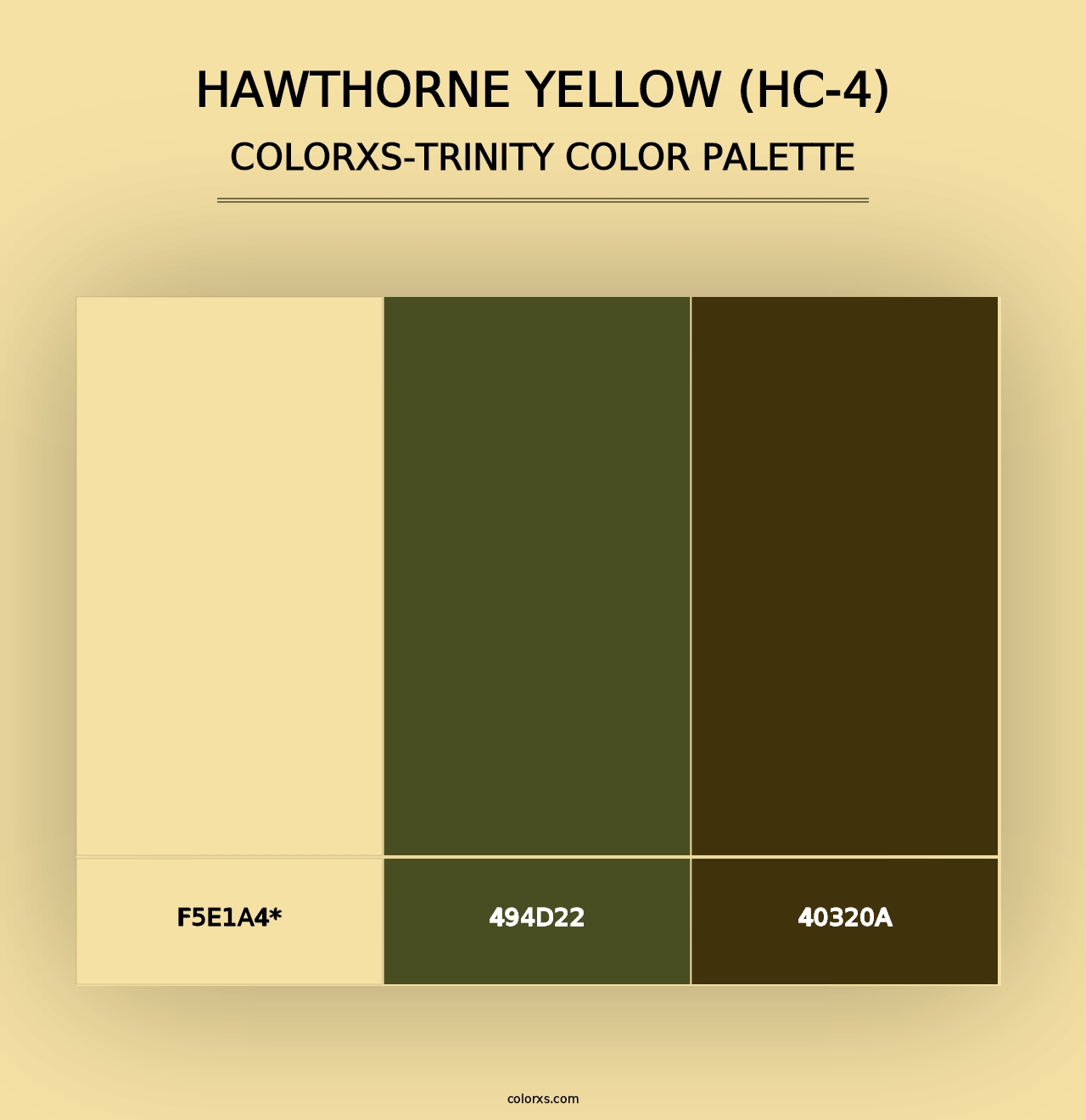 Hawthorne Yellow (HC-4) - Colorxs Trinity Palette