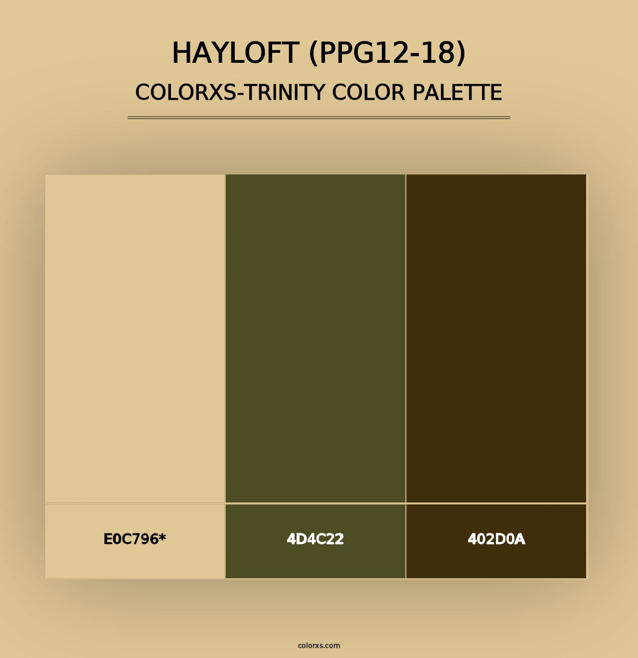 Hayloft (PPG12-18) - Colorxs Trinity Palette