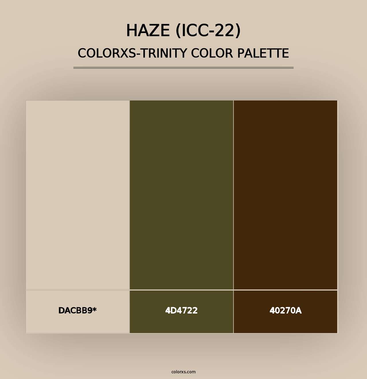 Haze (ICC-22) - Colorxs Trinity Palette