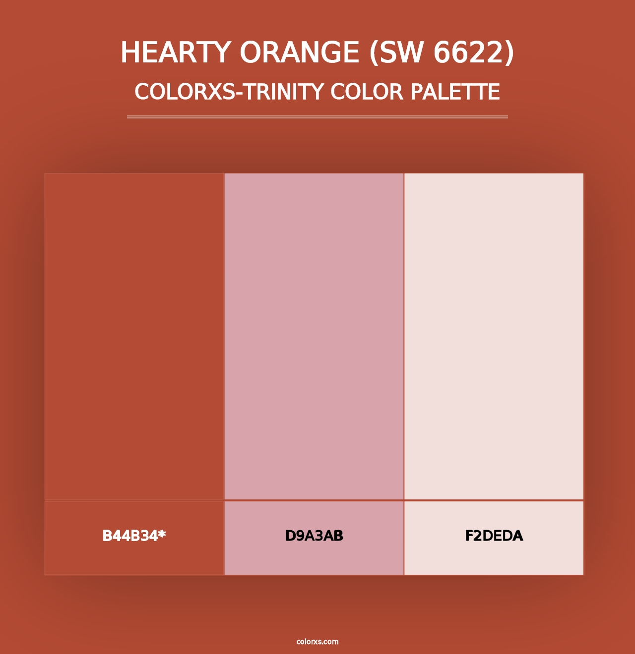 Hearty Orange (SW 6622) - Colorxs Trinity Palette