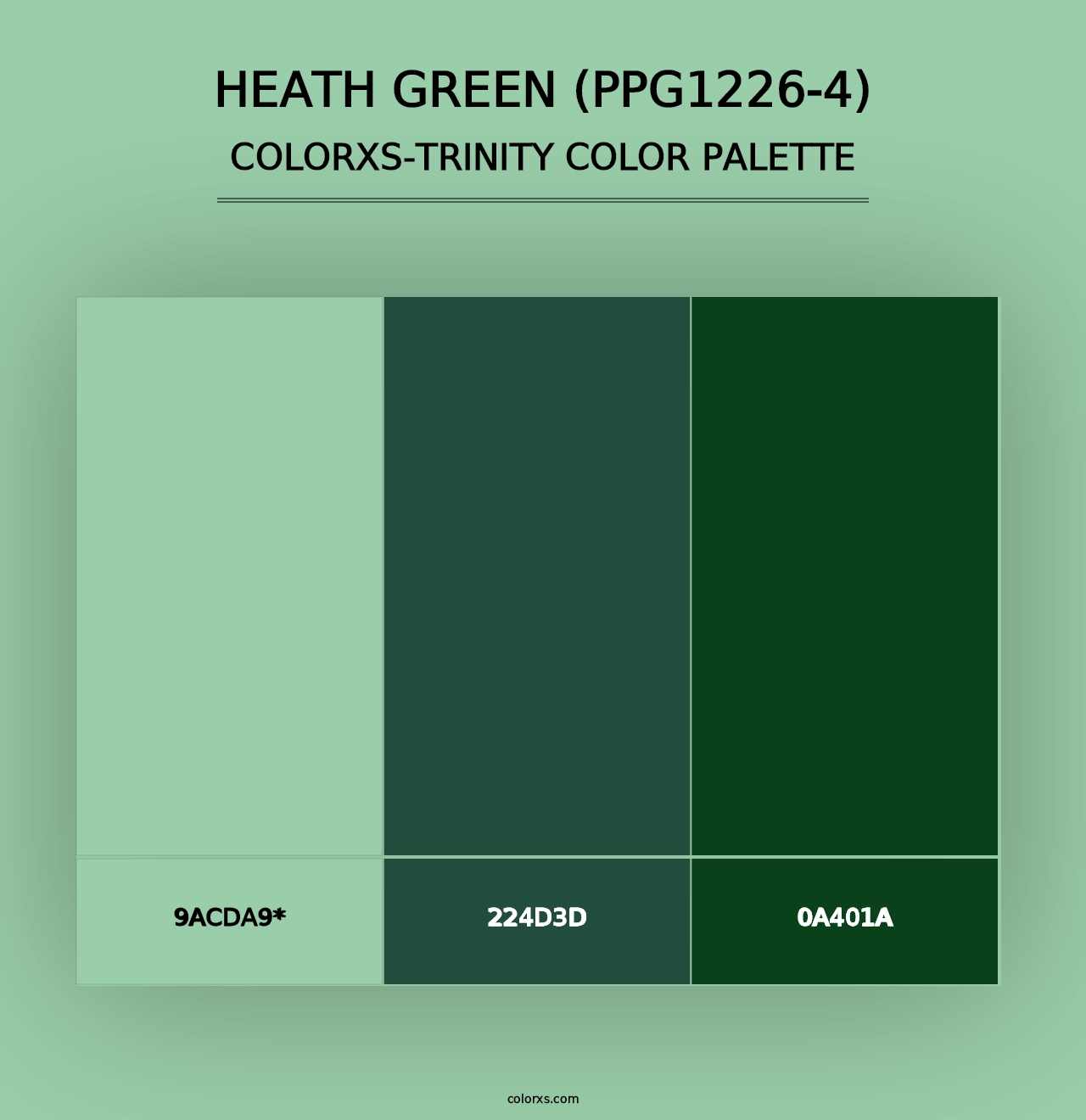 Heath Green (PPG1226-4) - Colorxs Trinity Palette