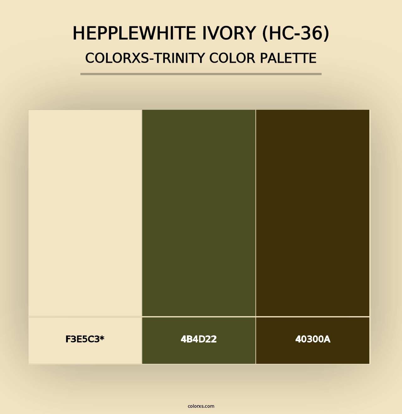 Hepplewhite Ivory (HC-36) - Colorxs Trinity Palette