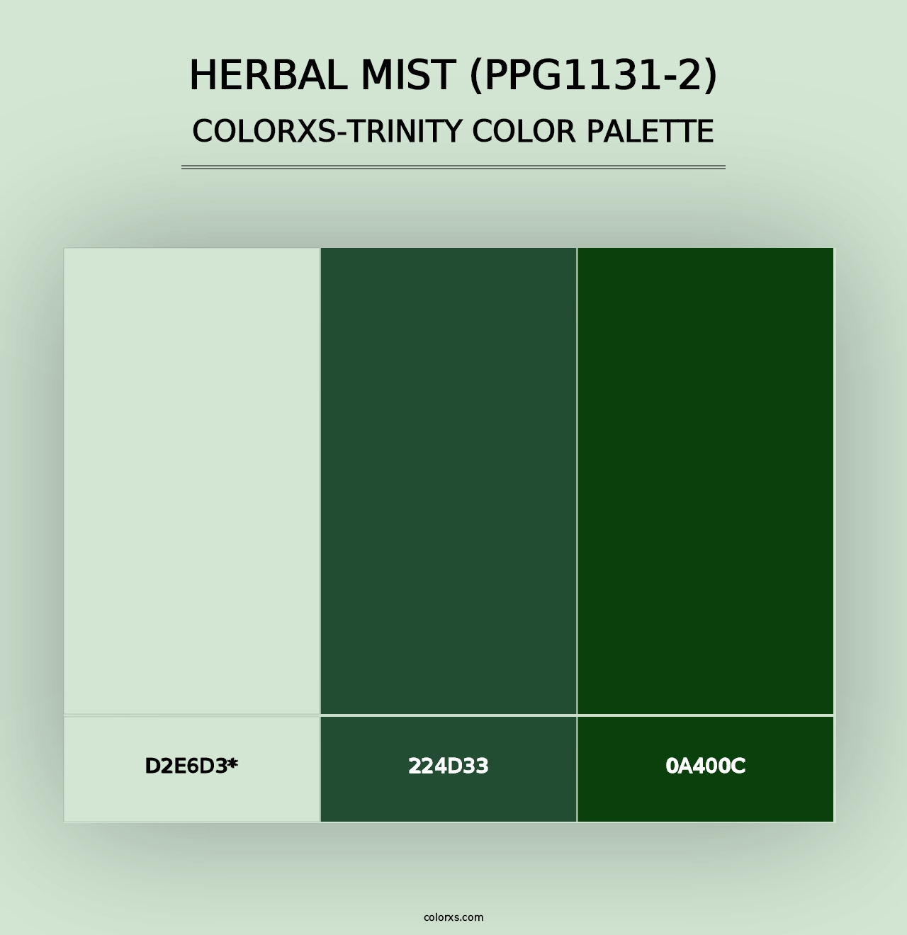 Herbal Mist (PPG1131-2) - Colorxs Trinity Palette