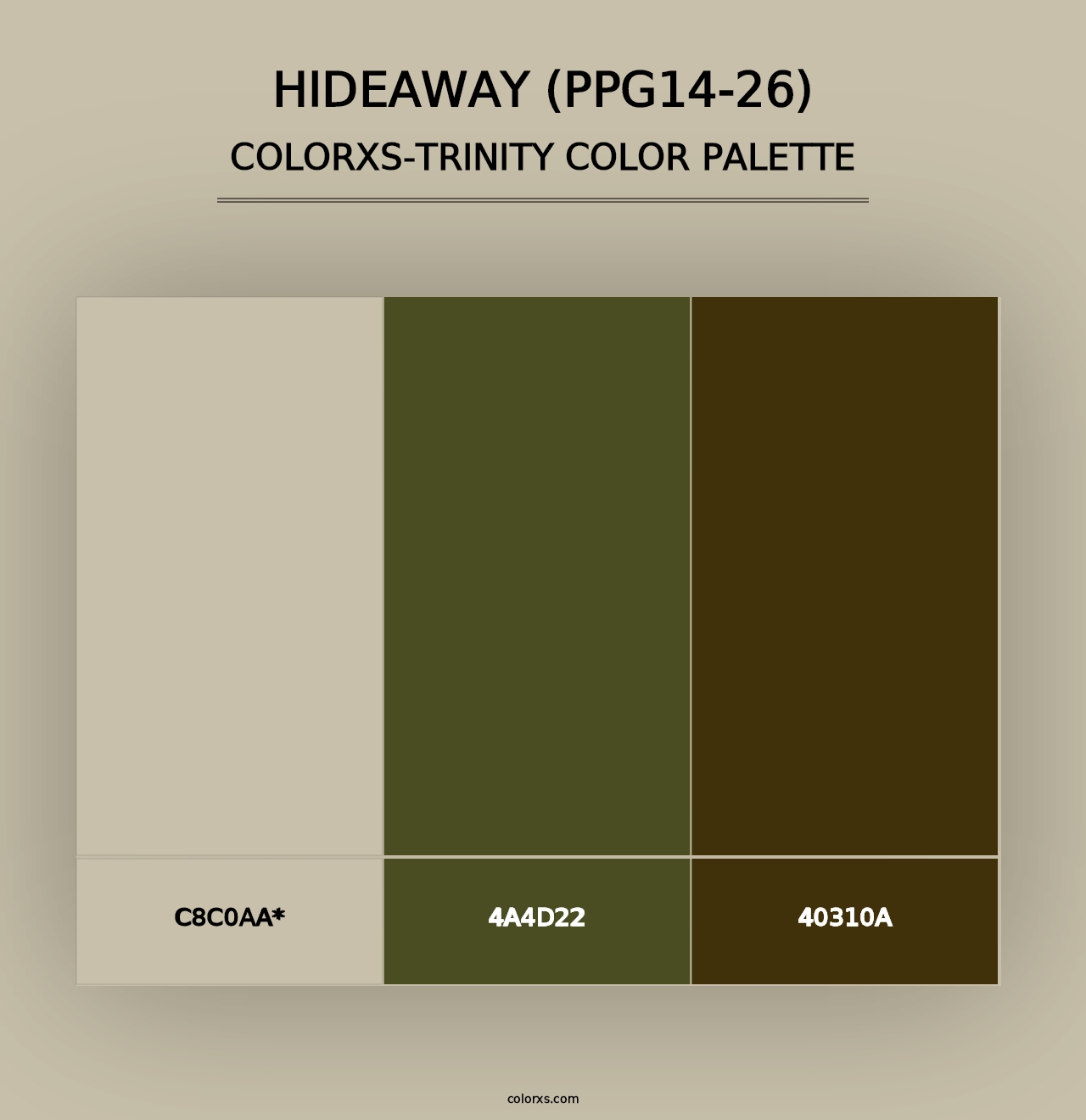 Hideaway (PPG14-26) - Colorxs Trinity Palette