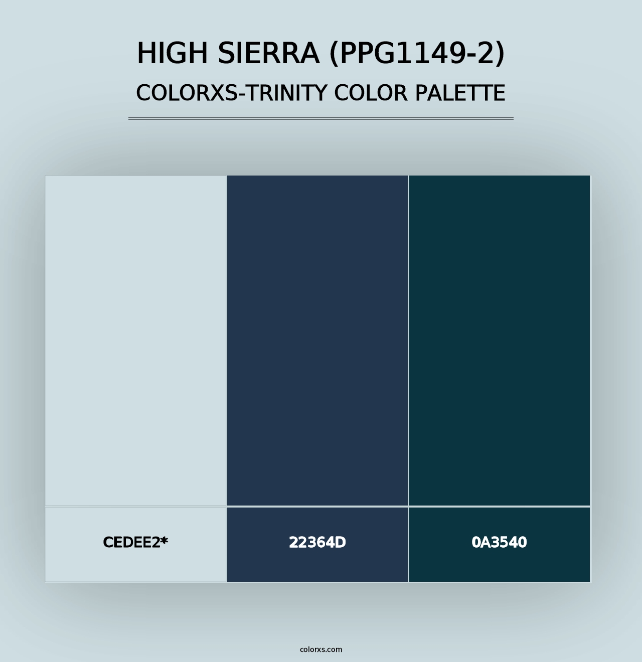 High Sierra (PPG1149-2) - Colorxs Trinity Palette